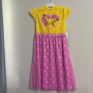 Pokemon Yellow and Purple Kids Casual Dress